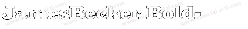 JamesBecker Bold字体转换
